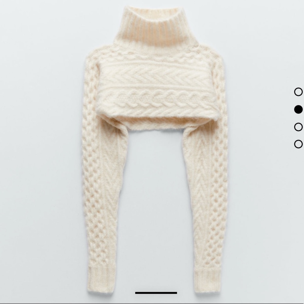 Zara Cable Knit Neck Sweater